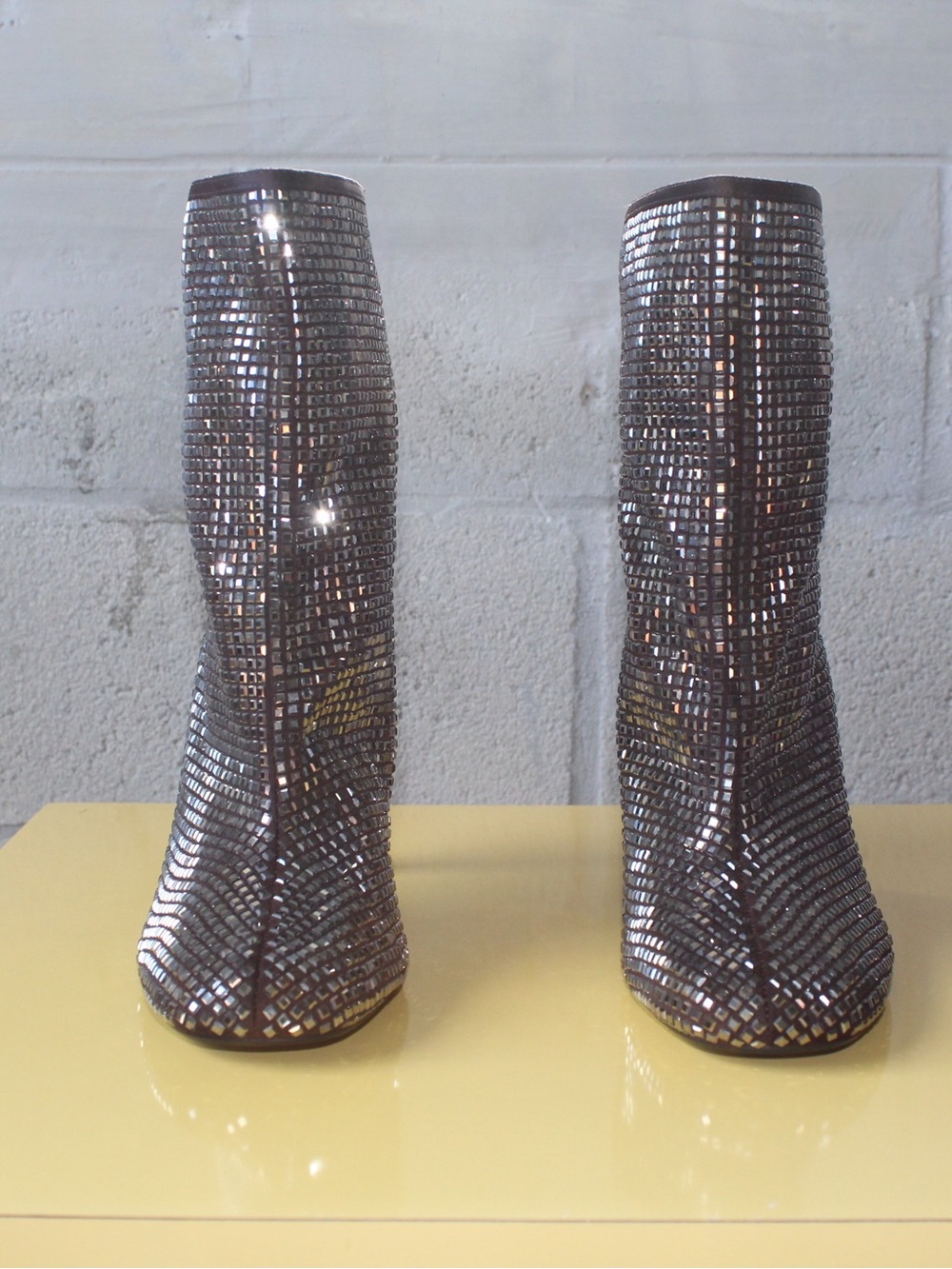 Zara NEW Rhinestone Heeled Ankle Boot - Picture 4 of 7